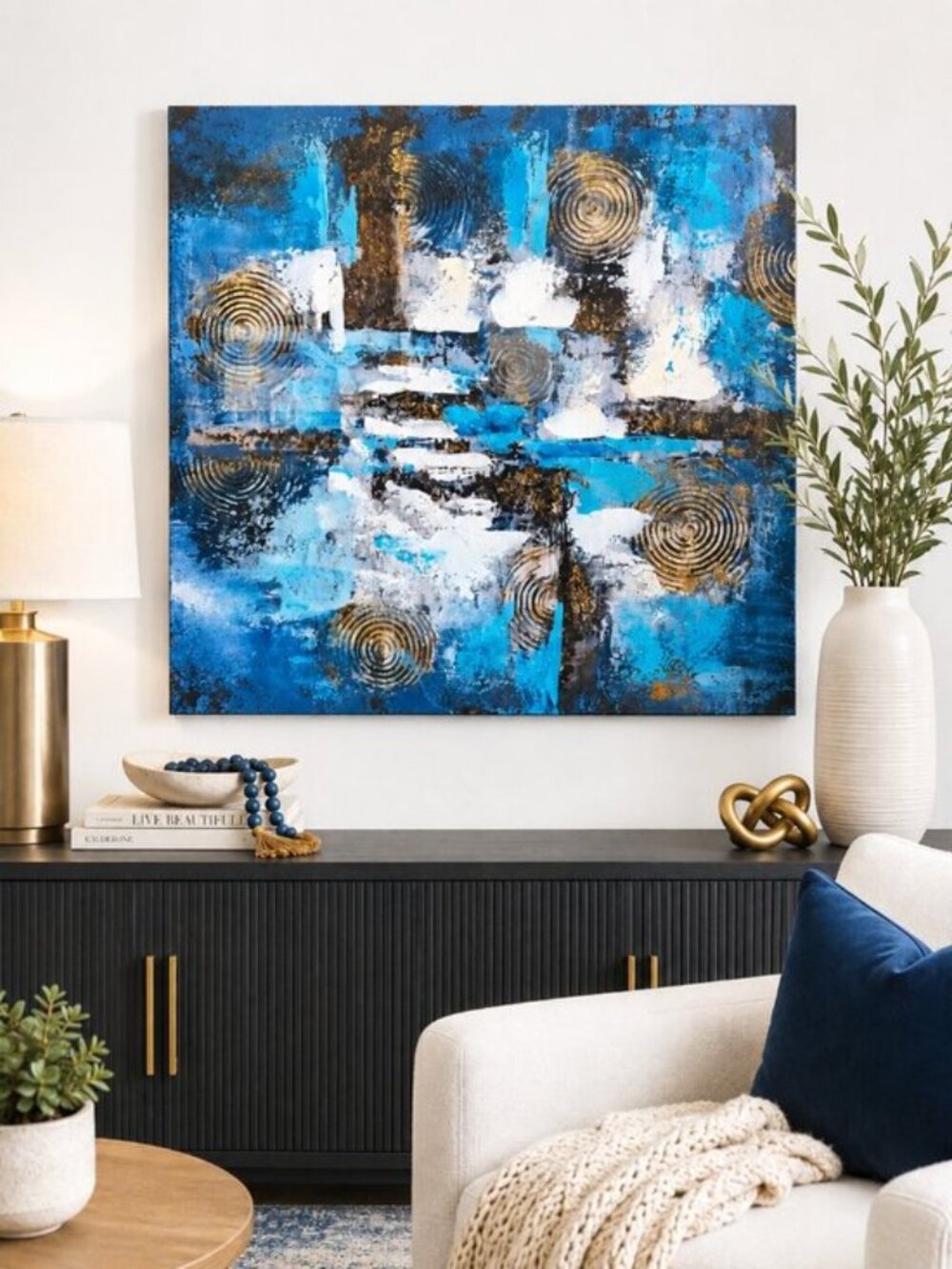 Abstract Wall Art Canvas 24x24 Modern Unframed Ready to Hang Decor New